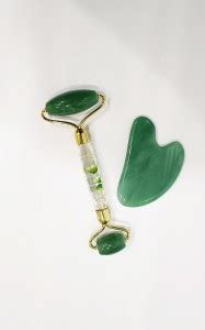 ILIKA Aventurine Jade Face Roller With Flower Guasha Stone Massager ...