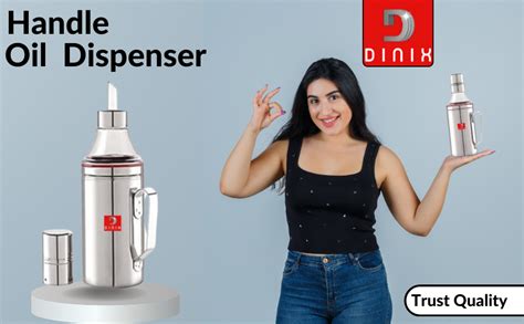 DINIX Stainless Steel Oil Dispenser bottle with nozzle for kitchen 1 ...