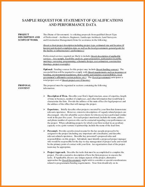 Statement Of Qualifications Template | AT A GLANCE