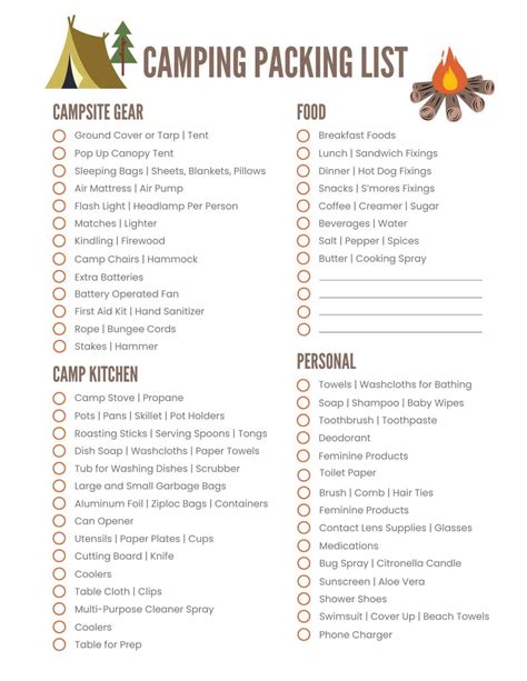 The Ultimate Camping Packing Checklist: Grab Your Free Copy!