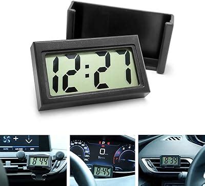 MolyMagnolia Mini Digital Clock for Car Dashboard, Self-Adhesive India ...