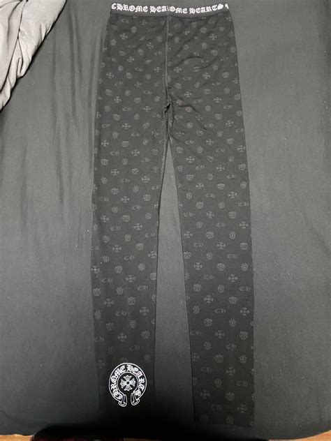Chrome Hearts Chrome Hearts Black Monogram Leggings | Grailed