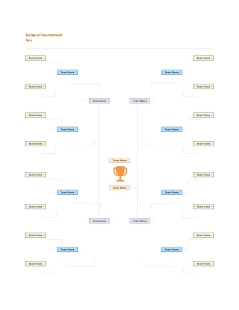 Free Printable Tournament Bracket Templates [6, 8, 10, 16 Teams] Excel