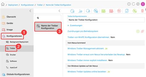 Treiber Konfiguration - Dokumentation