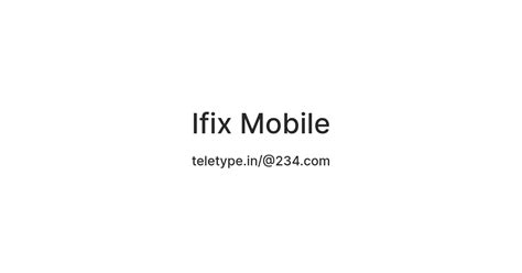 Ifix Mobile — Teletype