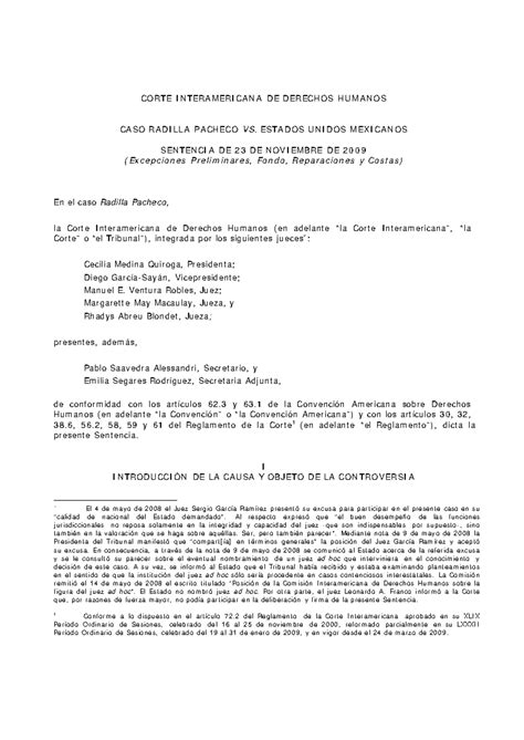 Sentencia radilla - xxxx - CORTE INTERAMERICANA DE DERECHOS HUMANOS CASO RADILLA PACHECO VS ...