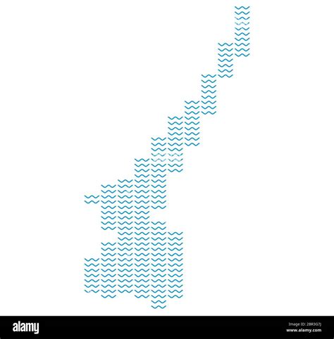 Italian lake Garda: Simple blue map with waves Stock Photo - Alamy