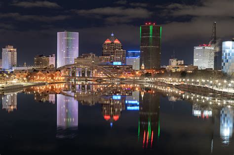 Early Morning Photo Of The Rochester Ny Skyline Just Before Sunrise ...