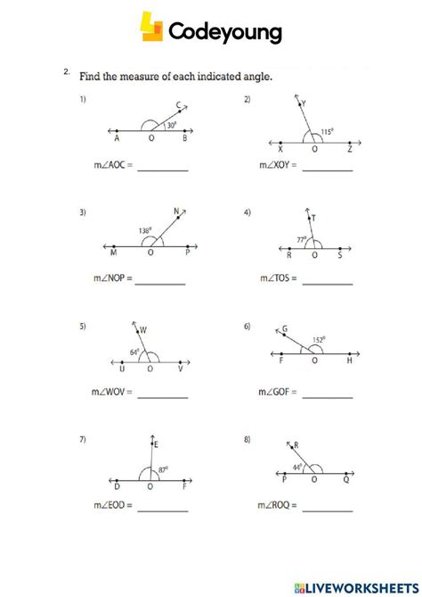 Image result for Adjacent Angles Worksheet