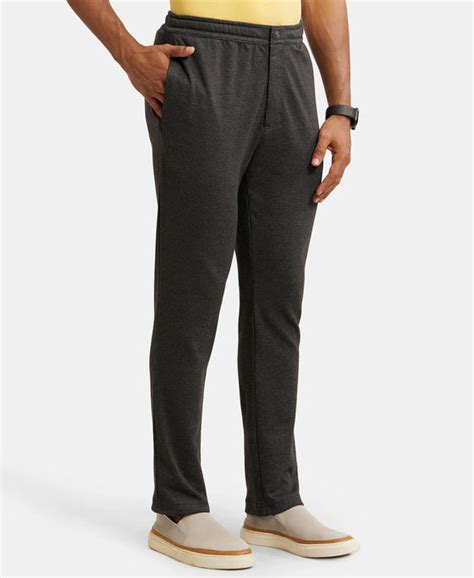 Buy Super Combed Cotton Rich Elastane Stretch Slim Fit All Day Pants ...
