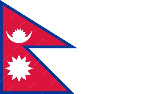 Premium Vector | Flag nepal asian country
