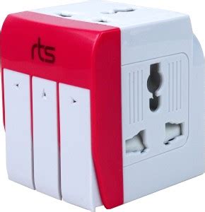 Jihaan Three Pin Plug with indivisual switch with LED indicator ...