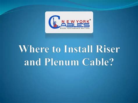Plenum Cable Installation 的图像结果