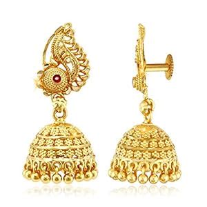 Vivastri's Traditional 1gm Gold and Micron Alloy Plated Jhumki Earring ...