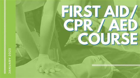 First Aid / CPR / AED Course, Kingsport Aquatic Center, 20 January 2023 ...