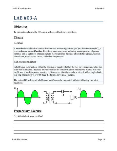 Image result for Half Wave Rectifier Experiment
