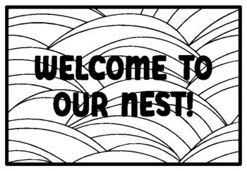 WELCOME TO OUR NEST! Owl Coloring Pages, Owl Classroom Quotes, Fall ...