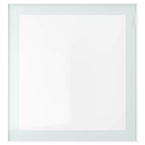 GLASSVIK glass door, white/light green clear glass, 60x64 cm (231/2x251 ...