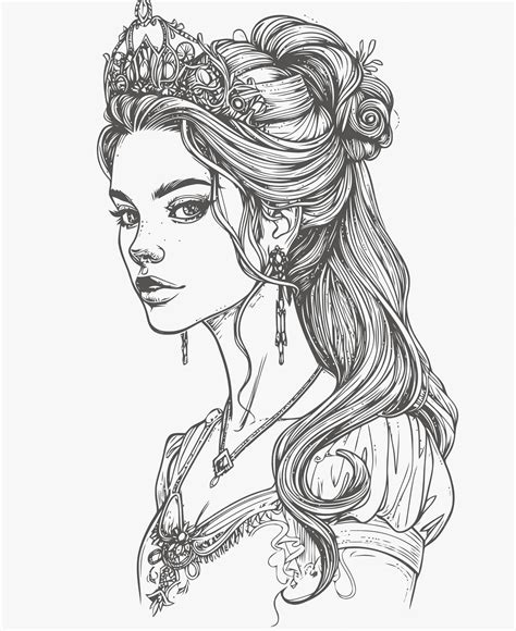 Fairy queen illustration Fairy queen coloring book | Premium AI ...