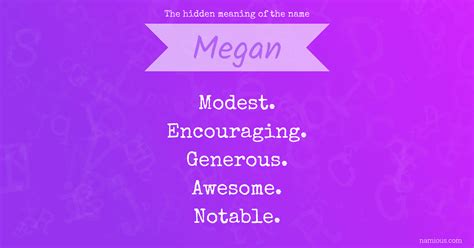The hidden meaning of the name Megan | Namious