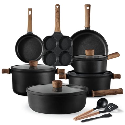 CAROTE Nonstick Cookware Sets, Pots and Pans Set Non Stick 14pcs ...