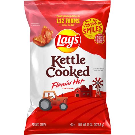 Lay's, Kettle Cooked, Flamin' Hot Flavored, Potato Chips - SmartLabel™