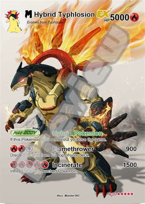 Buy M Hybrid Typhlosion EX GX Pokemon Card Online in India - Etsy