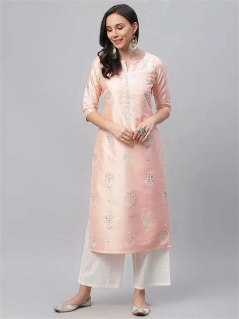 Buy Pink Printed Shantoon Kurta Online at Rs.699 | Libas