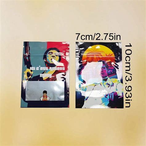 100 peças de bolsa com fecho zip à prova de cheiro, mini sacos de mylar ...
