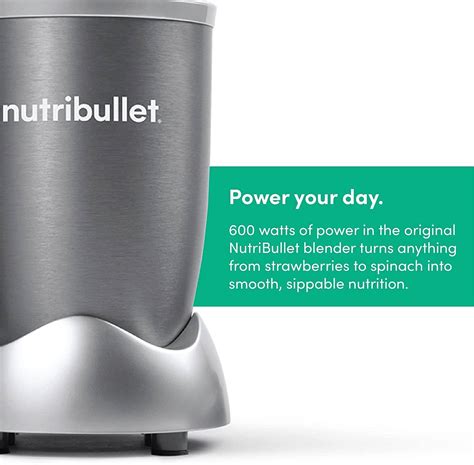 Nutribullet 3-Piece Magic Bullet Blender, 600W Power, 2 Speed and Pulse ...