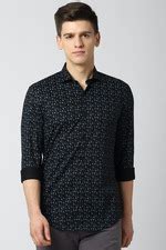 Buy Men Black Athletic Fit Full Sleeves Casual Shirt Online - 600538 ...