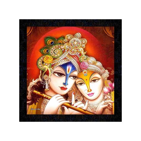 PnF Framed Poster of Radha Krishna Art Paintings 5057-(13x13inch ...