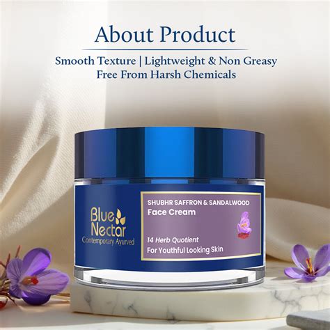 Ayurvedic Saffron & Sandalwood Anti Aging Face Cream for Women – Blue ...