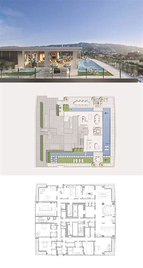 Luxury Penthouse Apartment Floor Plan in Los Angeles