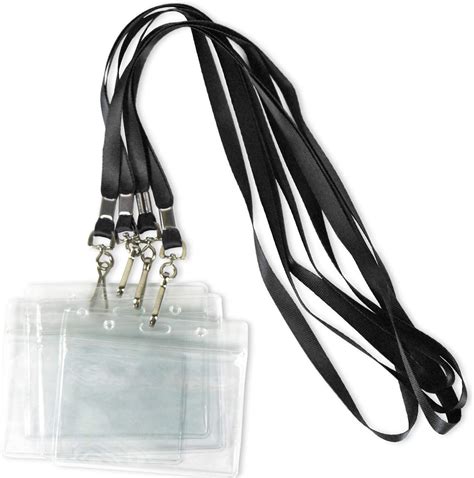 Amazon.com : Lanyards with ID Badge Holder Name Tags Card Labels ...