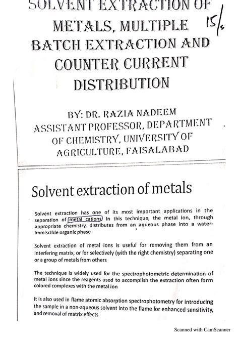 Batch Extraction Note Solvent Extraction 的图像结果