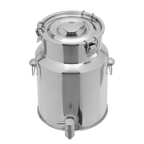 Milk Can Barrel Stainless Steel Beverage Drink Dispenser Large Capacity ...