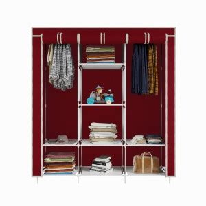 KITTI C1 Premium 3 Door 8 Shelf PVC Collapsible Wardrobe Price in India ...