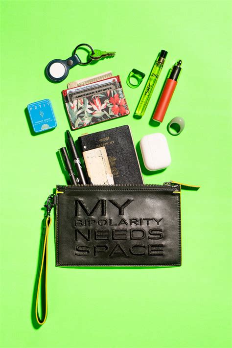 My Bipolarity Needs Space Pouch| Black Handbag For Men & Women