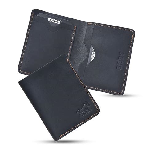 SKiDE Leather Hunter Slim Wallet for Men | Small Wallet for Men & Women ...
