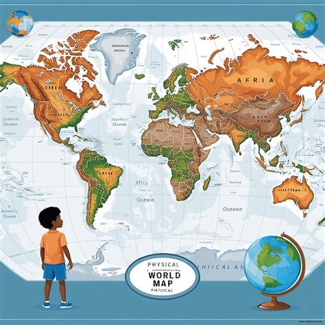 World Physical Map Labeled 的图像结果