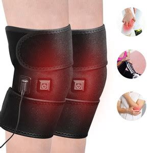 SWISS WONDER Heated Knee Massage Wrap Hot Therapy Compress to Warm ...
