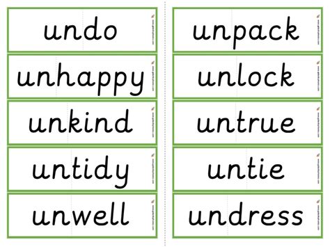 year 1 prefixes un- prefix worksheets and resources - Galactic Phonics