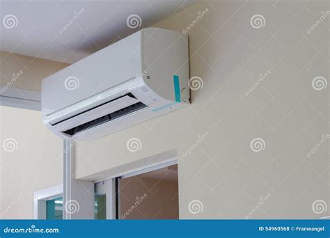 Air Conditioner Install on Wall for Condo or Meeting Room Stock Photo ...