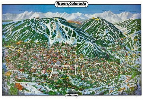 Map Of Downtown Aspen Colorado Colorado Commercial Airports Map | CO