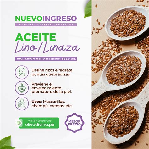 ACEITE DE LINO O LINAZA | Oliva Divina