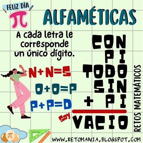 ALFAMÉTICAS : PI ~ RETOS MATEMÁTICOS