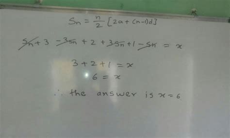 If Sn denotes the sum of n terms of an A.P., then Sn+3 - 3Sn+2 + 3Sn+1 ...