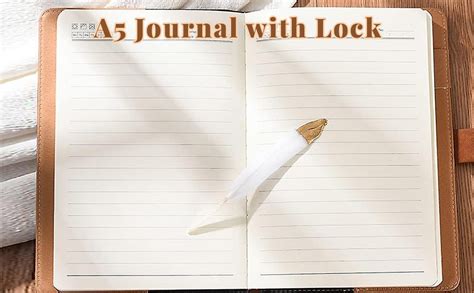 Climberty® Diary with Lock, A5 PU Leather Journal with Lock 200 Pages ...