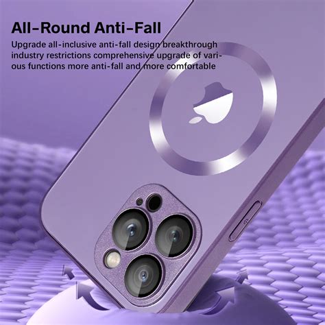 Buy For iPhone 14 13 12 11 Pro Max Slim Mag Safe Matte Case Camera Lens ...